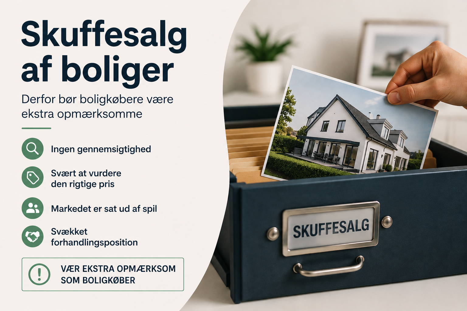Skuffesalg af boliger: Derfor bør boligkøbere være ekstra opmærksomme